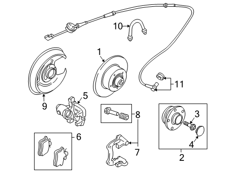 2004 Audi A4 Quattro Brake Components Diagram 5