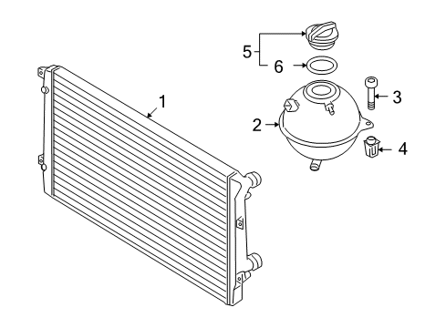 2009 Audi TT Quattro Radiator & Components Diagram 3