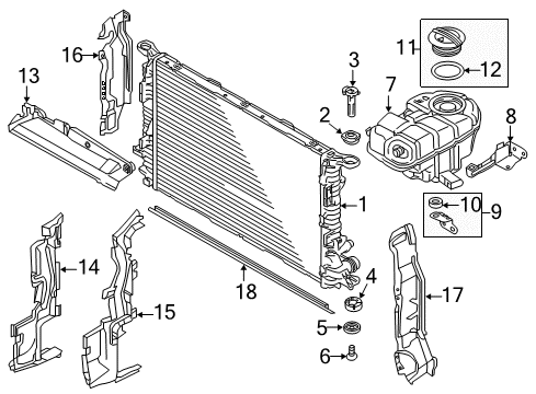 2013 Audi S6 Radiator & Components Diagram 2