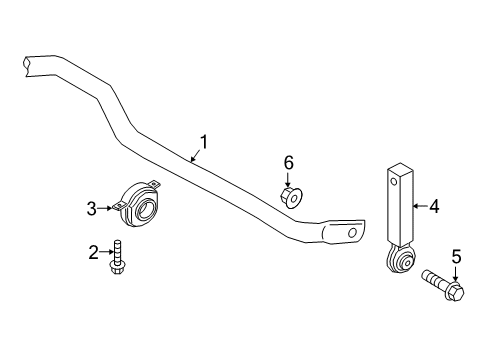 2023 Audi A6 Quattro Stabilizer Bar & Components Diagram 4