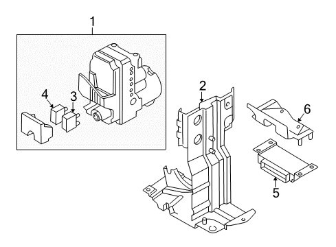 1998 Audi A8 ABS Components Diagram