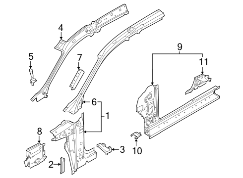 2024 Audi SQ8 e-tron Sportback Hinge Pillar