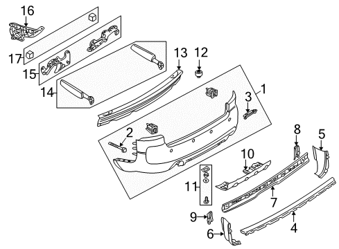 2005 Audi Allroad Quattro Bumper & Components - Rear Diagram