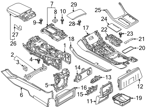 2025 Audi SQ7 Inner Trim Diagram for 4M8-864-893-BG-VB4