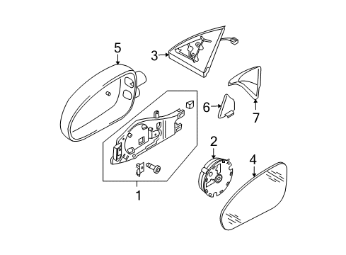 2008 Audi RS4 Mirrors Diagram