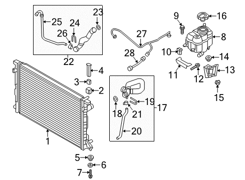 2019 Audi Q7 Radiator & Components Diagram