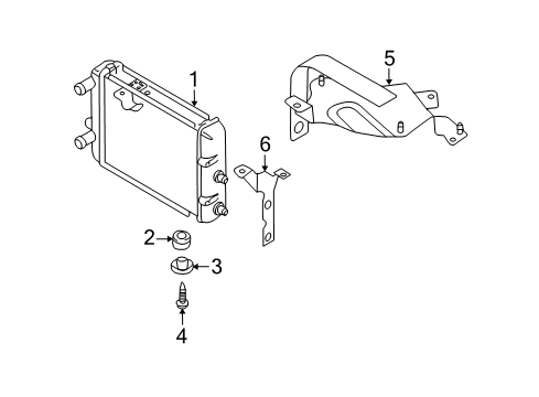 2007 Audi S8 Radiator & Components Diagram
