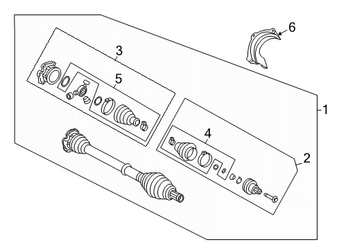 2025 Audi S6 Drive Axles - Front Diagram