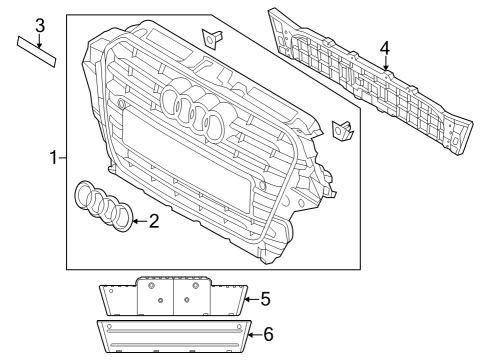 2016 Audi Q5 Grille & Components Diagram