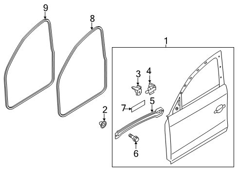 2013 Audi allroad Door & Components Diagram