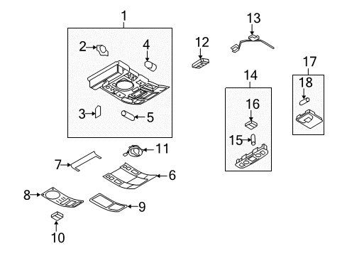 2011 Audi Q7 Interior Lamps Diagram