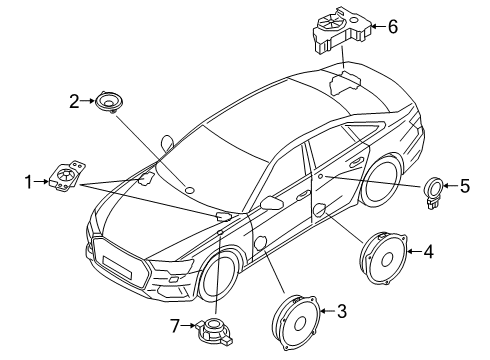2023 Audi A6 Quattro Sound System Diagram 3