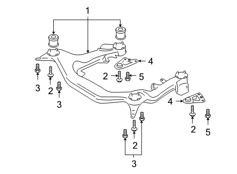 2004 Audi S4 Suspension Mounting - Front Diagram 3