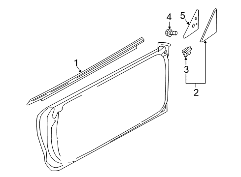 2017 Audi A3 Quattro Exterior Trim - Door Diagram