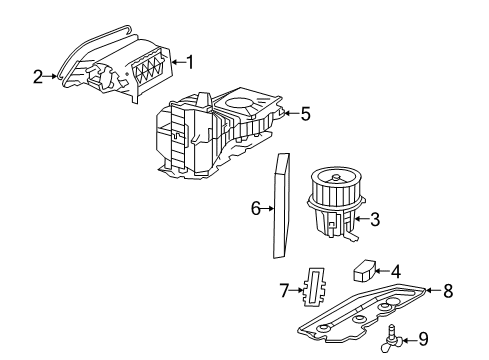 2014 Audi S5 Blower Motor & Fan Diagram 2