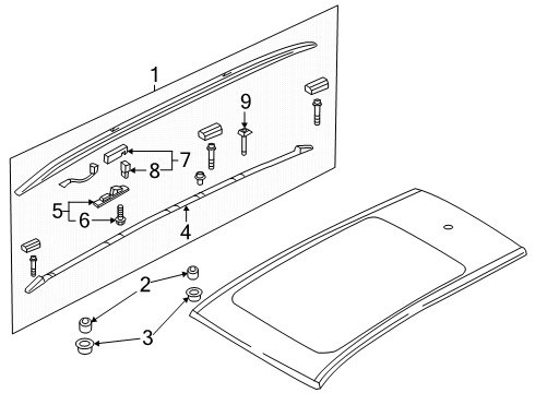 2025 Audi Q7 Lower Plate Diagram for 4M0-860-583-B