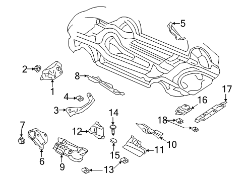 2025 Audi SQ7 Heatshield Diagram for 4M0-825-691-K