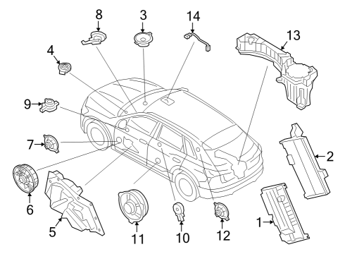 2019 Audi e-tron Quattro Sound System Diagram