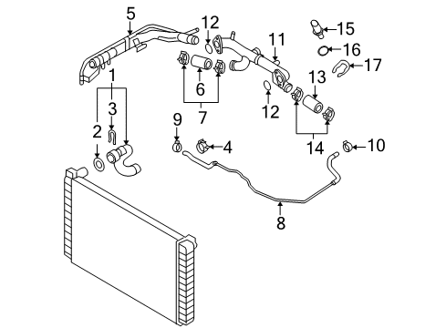 2008 Audi A6 Quattro Hoses, Lines & Pipes Diagram 2