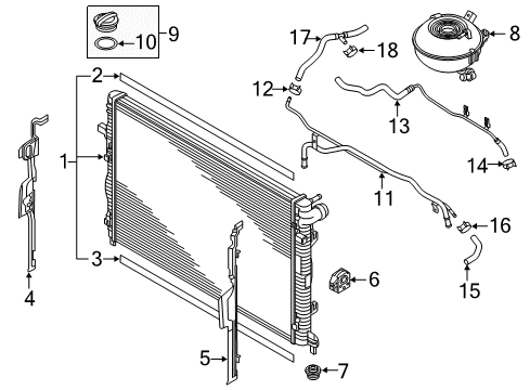 2018 Audi TT RS Quattro Radiator & Components Diagram