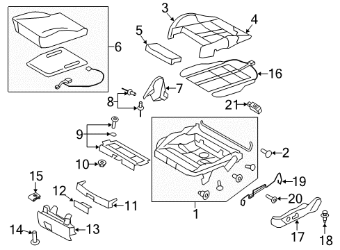2014 Audi RS5 Seat Heater Diagram for 8K0-963-555-G