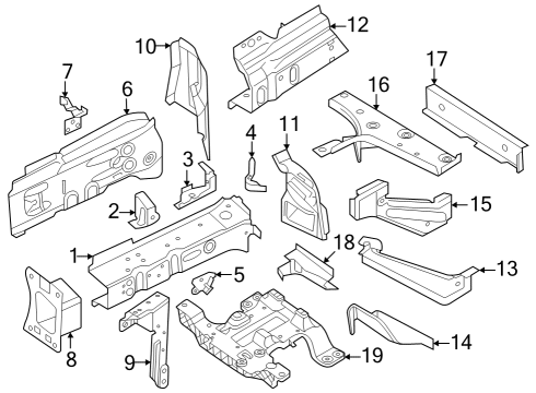 2024 Audi Q4 e-tron Outer Rail Diagram for 1EA-804-148-A