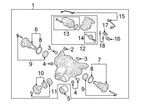 2024 Audi RS Q8 Axle & Differential - Rear Diagram