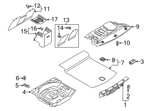 2025 Audi S8 Interior Trim - Rear Body Diagram