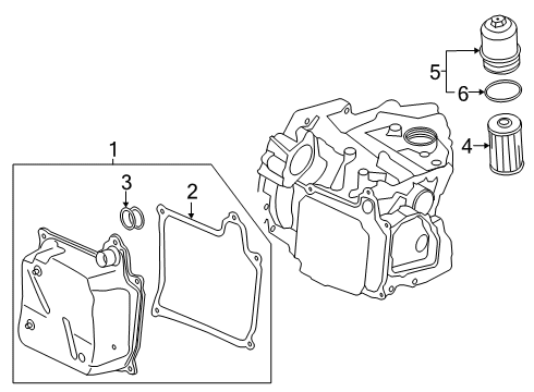 2021 Audi TT Quattro Transaxle Parts Diagram
