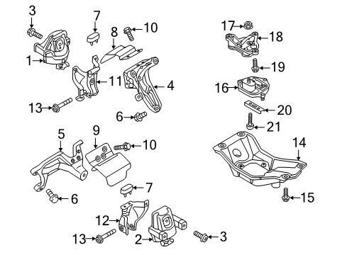 2015 Audi S5 Engine & Trans Mounting Diagram 3
