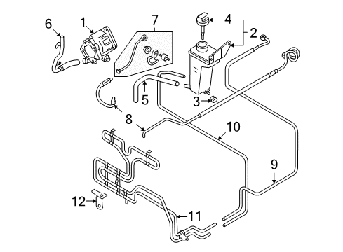 2006 Audi S4 P/S Pump & Hoses Diagram