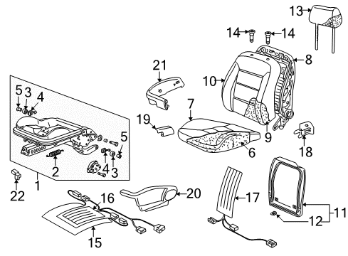 2005 Audi Allroad Quattro Seat Frame Diagram for 4B0-881-108-D