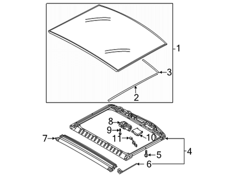 2020 Audi A6 allroad Sunroof Diagram 2