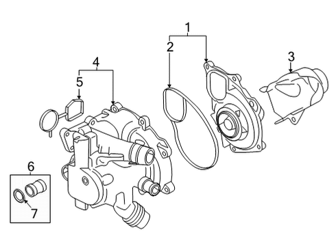 2024 Audi A3 Quattro Water Pump