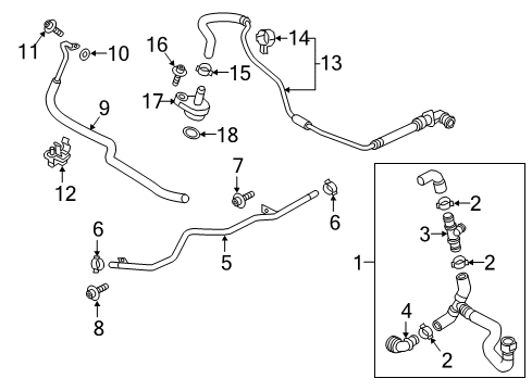 2018 Audi A6 Quattro Hoses, Lines & Pipes Diagram 2