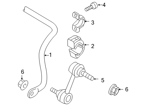 2006 Audi A3 Quattro Stabilizer Bar & Components Diagram 5