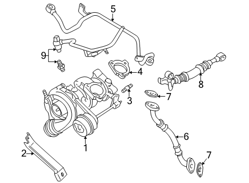 2005 Audi TT Turbocharger & Components Diagram