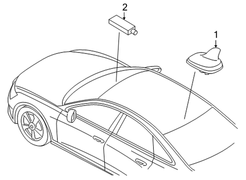 2024 Audi A6 allroad Antenna & Radio Diagram