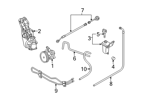 2006 Audi A4 P/S Pump & Hoses Diagram