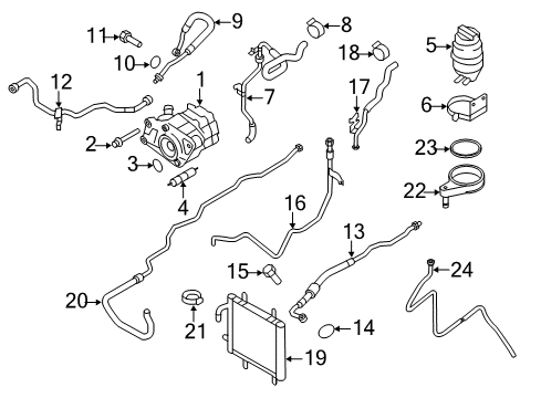 2011 Audi R8 P/S Pump & Hoses Diagram 4