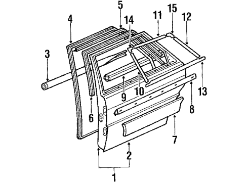 1984 Audi 4000 Quattro Door & Components Diagram