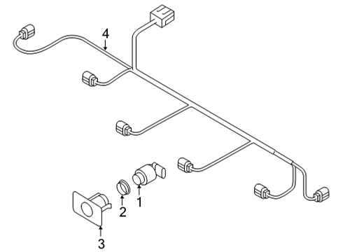 2020 Audi A8 Quattro Electrical Components - Front Bumper Diagram 10