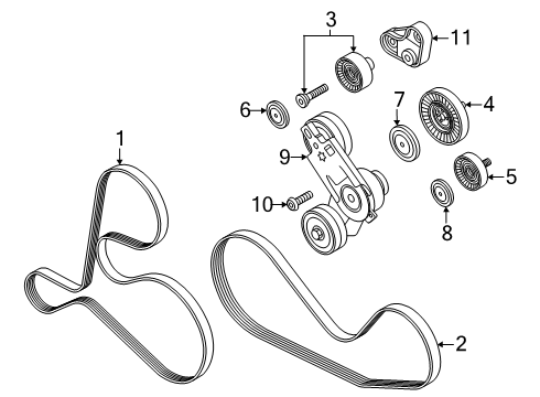 2025 Audi Q7 Belts & Pulleys - Belts Diagram 2