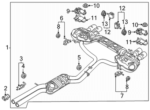 2020 Audi S7 Sportback Exhaust Components Diagram 2
