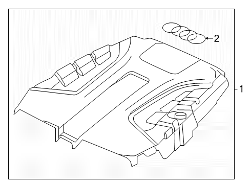 2025 Audi Q7 Engine Appearance Cover Diagram