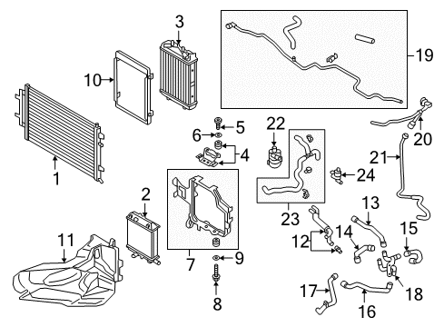 2018 Audi S8 Radiator & Components Diagram