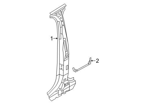 2020 Audi S8 Center Pillar