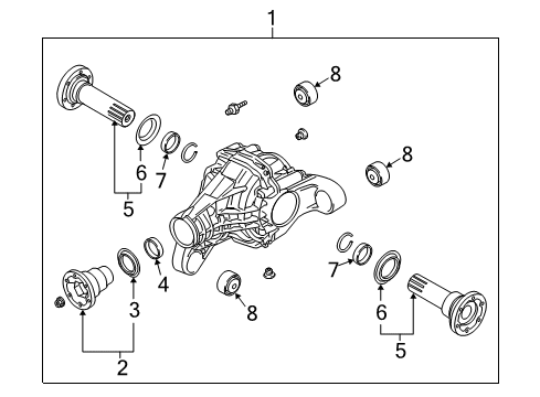 2008 Audi Q7 Axle & Differential - Rear Diagram