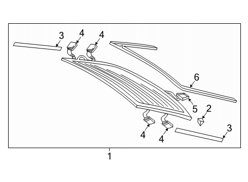 2023 Audi S7 Sportback Lift Gate Glass Diagram for 4K8-845-501-D-NVB