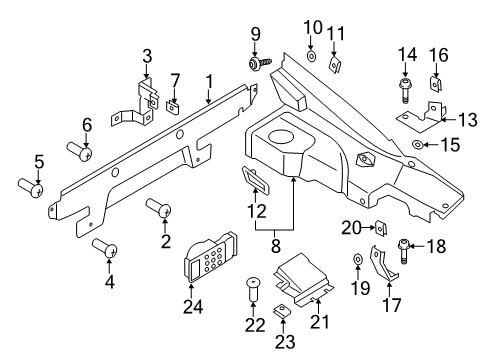 2014 Audi R8 Front Cover Bracket Diagram for 420-863-234
